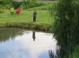 Fishing at Chestnut  Mountain Cabin Mars Hill NC